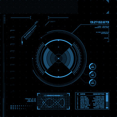 Obraz premium HUD and GUI set. Futuristic User Interface.