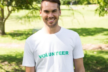 Fototapeta premium Male volunteer in park