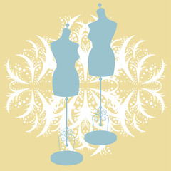 vector vintage tailor's mannequin