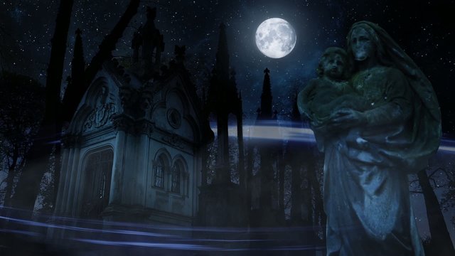 Mysterious power on cemetery.