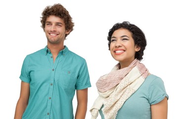 Portrait of a cheerful casual young couple