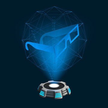 Hologramm Icon 3D Brille