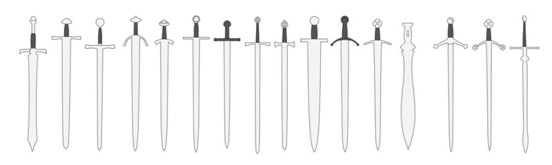 cartoon image of sword weapons