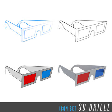3D Iconset 3D Brille