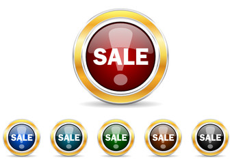 sale icon vector set