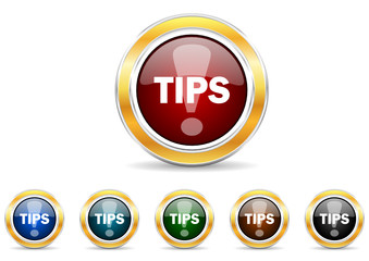 tips icon vector set