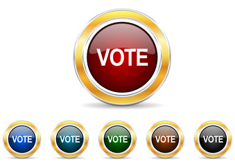 vote icon vector set