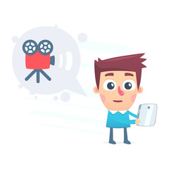 watch a movie on the tablet