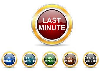 last minute icon vector set