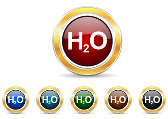 water icon vector set