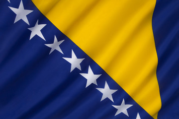 The flag of Bosnia and Herzegovina