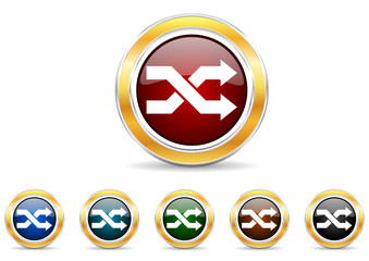 aleatory icon vector set