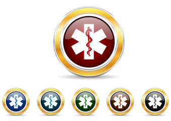 hospital icon vector set