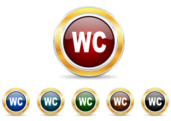 toilet icon vector set