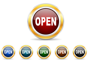 open icon vector set