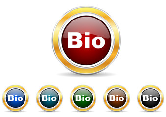 bio icon vector set