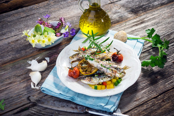 Grilled sardine