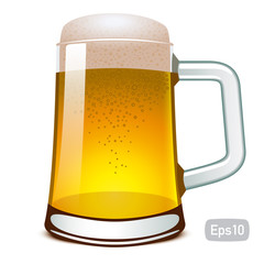 glass of light beer