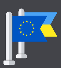 Vector modern ukraine flag background. Eps 10