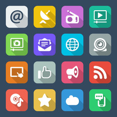 media flat colors iconset 2