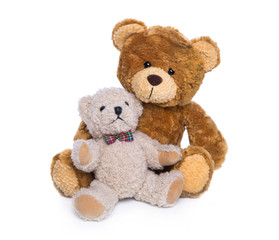 Mutter Kind Beziehung: Teddybären Familie isoliert