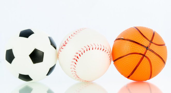 Sport balls, Baseball, football, basketball