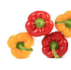 Colored peppers red and yellow.