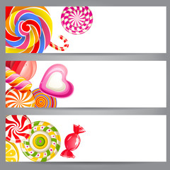 Banners with candies