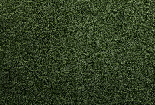 Green leather background or texture