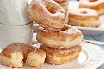 Stack of Donuts and Cups