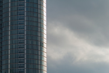 Skyscraper with Stormy Skies