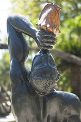 Back view of a Haitian Statue