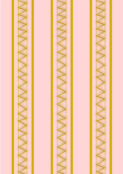 Hintergrund goldenes Zickzackmuster auf rosa