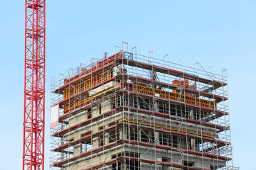 Hochhaus im Bau