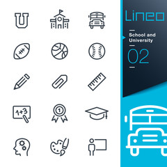 Lineo - School and University outline icons