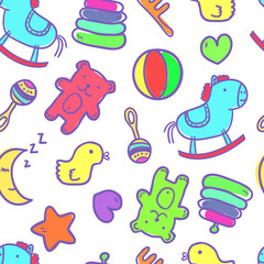 Seamless baby background. Pattern for kids