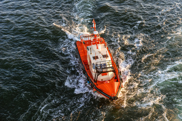 Coast Guard lifeboat.
