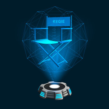 Hologramm Icon Regiestuhl