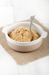 bowl with brown sugar and spoon