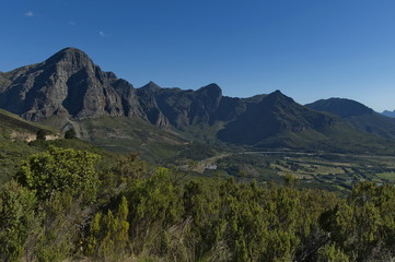 Fototapeta na wymiar View to valley from Boland Mountain