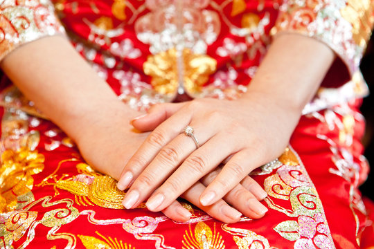 Chinese Bride Hand With Ring