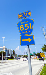 street sign north collier route 851