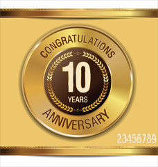 Anniversary golden label