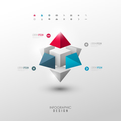 Vector infographic or web design template