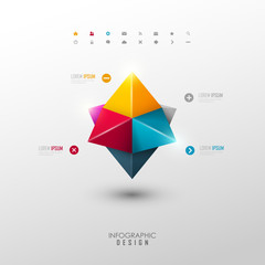 Vector infographic or web design template