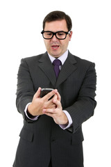 business man portrait on a white background