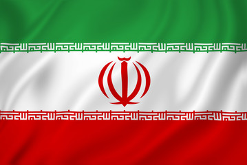 Iran flag - obrazy, fototapety, plakaty