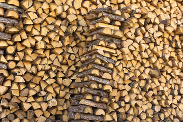 oak firewood stack