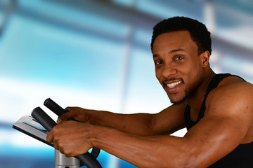 Man Working Out On Bike