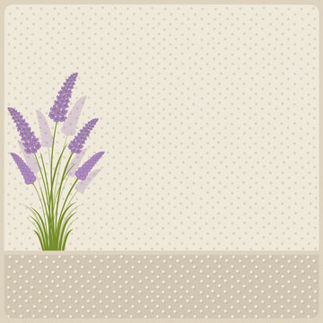 Floral card with lavender
